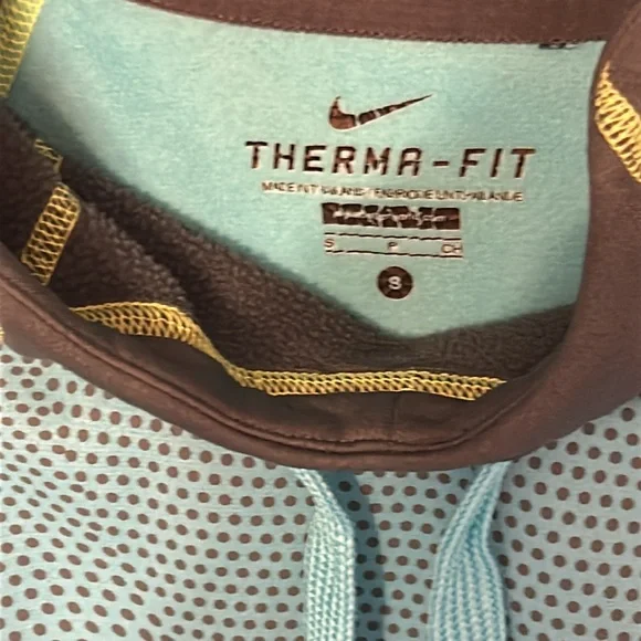 Nike Therma-Fit Fleece Hoodie small teal n gray - Picture 2 of 7